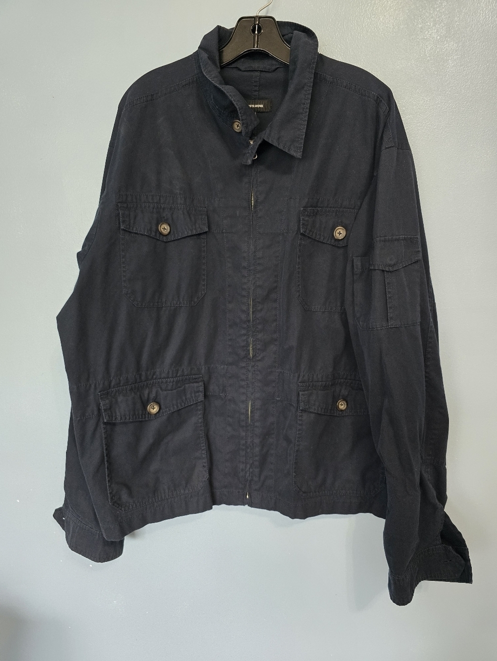 Saks Fifth Avenue Navy Mens Field Workwear Utility Jacket XXL